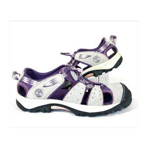 Timberland Earthkeepers Belknap Sport Sandals Big Kids 4.5 Purple and White